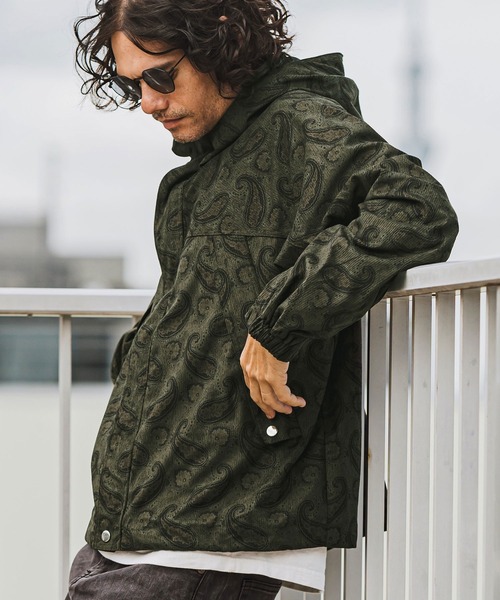 CAMBIO コーデュロイ*ペイズリーorig.柄マウンテンパーカー完売品