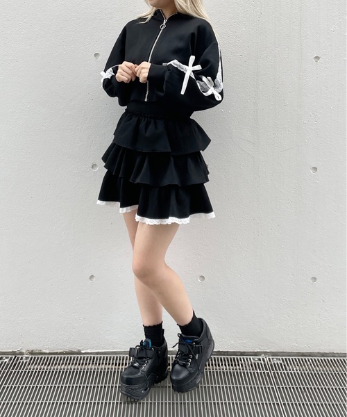 abc une face parkeast ワンピース ミニ スカート 国内外の人気 - face abc*une SKIRT way（パークバイワンウェイ