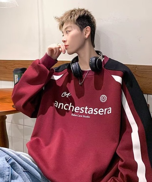 lilful トレーナー スウェット ゲームデザインサイドラインプル