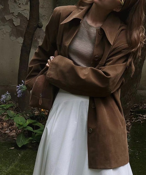 ジャケット・アウター yamo aimoha（アイモハ） コート アウター 「moyo」フェイクムートン シャツ