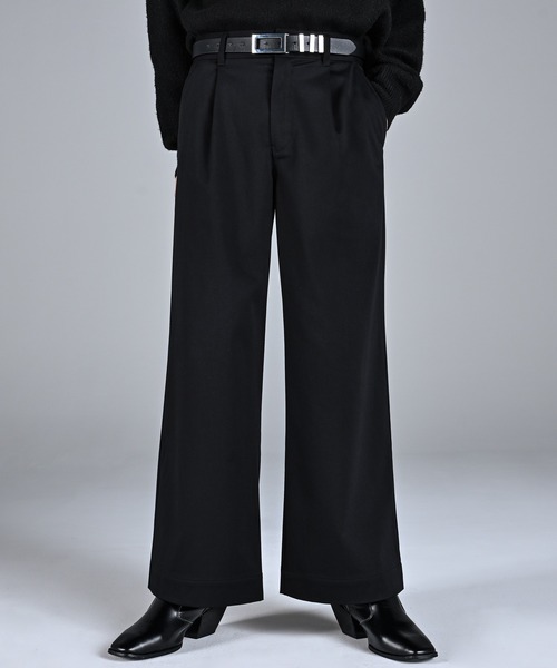 パンツ A SLACKS WIDE STRAIGHT PANTS DESIGNERS ADRER（アドラー） ワイドパンツ スラックス メンズ レディース