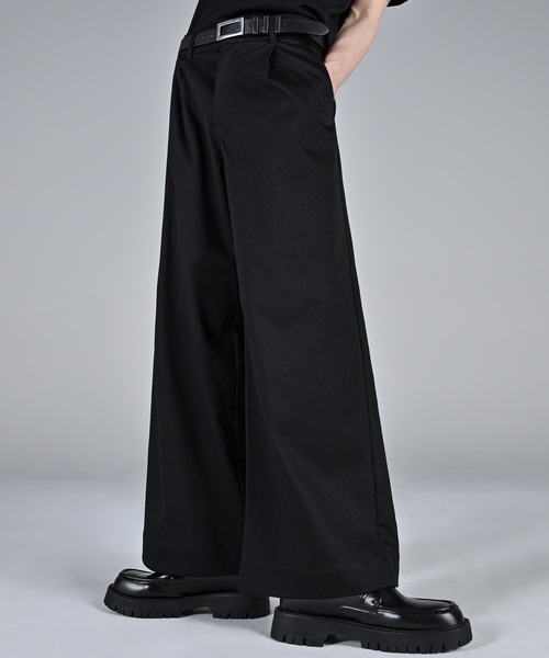 heredthread S dot sweat wide pants ブラック THEREDTHREAD / ザレッドスレッド】S dot sweat wide pants