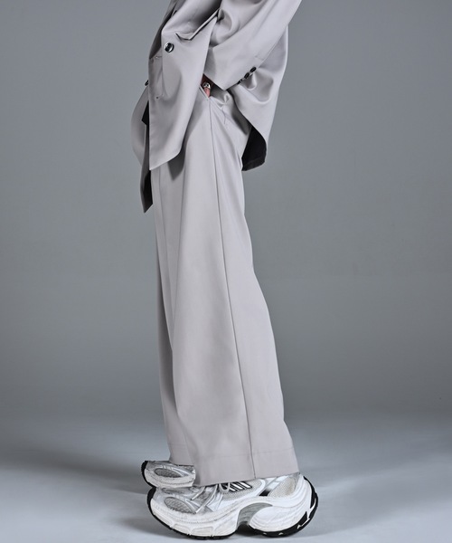 ADRER スラックス TR w cloth basic wide straight pants メンズ