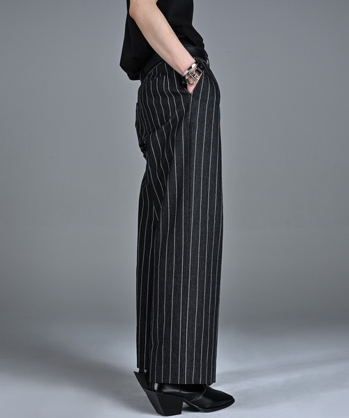ADRER（アドラー） スラックス TR w cloth basic wide straight pants