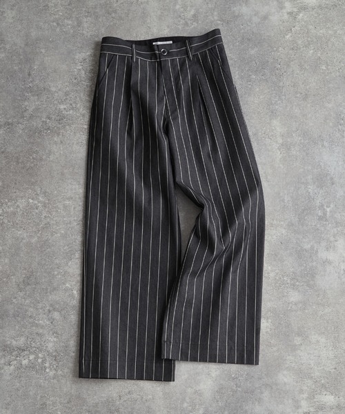 ADRER スラックス TR w cloth basic wide straight pants メンズ