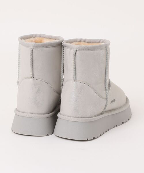 moz（モズ） ブーツ メタリック 裏ボアシャイニームートンブーツ