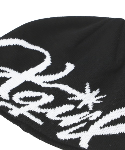 X-girl ニット帽 ニットキャップ SIGN LOGO JACQUARD BEANIE