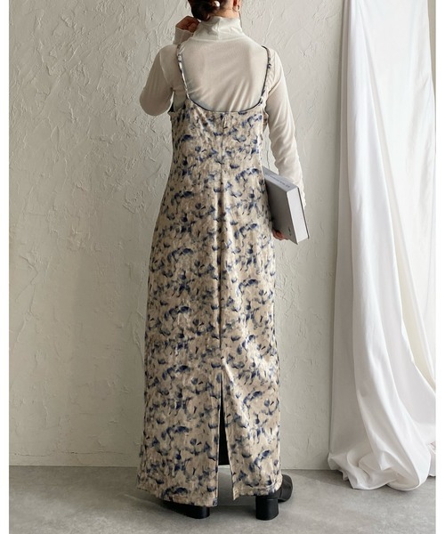 ❤️ベロアワンピース♡Mサイズ着丈111cm♡美品 春 ベロアワンピース 長袖 レディース ワンピース マキシ丈