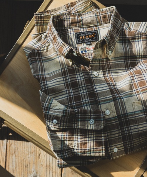専用セット BEAMS PLUS (hb) 日本製 ボタンダウンシャツ マドラス BEAMS MEN｜BEAMS PLUS｜マドラスチェック 半袖 ボタンダウン