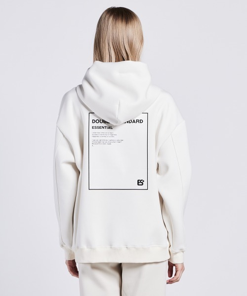 ESSENTIAL（DOUBLE STANDARD CLOTHING） パーカー バックプリント