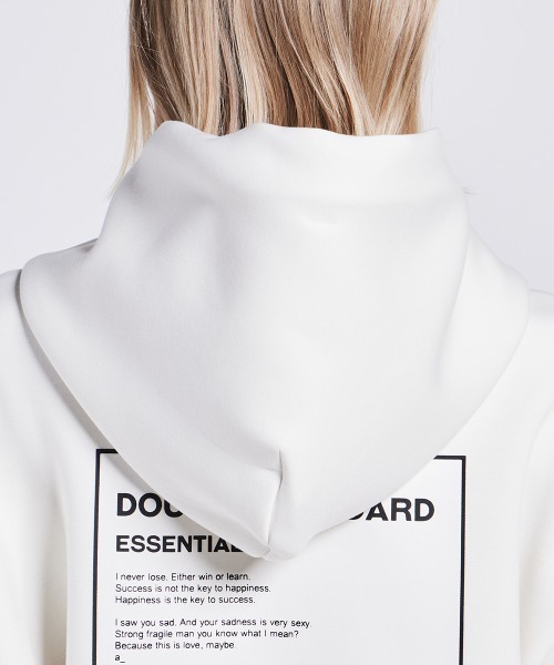 V タグ付き ダブルスタンダードクロージング ダンボール プリント フーディー ESSENTIAL（DOUBLE STANDARD CLOTHING） パーカー バックプリント