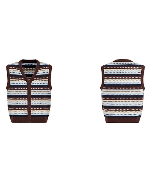 フェアアイル柄ニットベスト（色：マルチカラー）のおすすめ人気商品