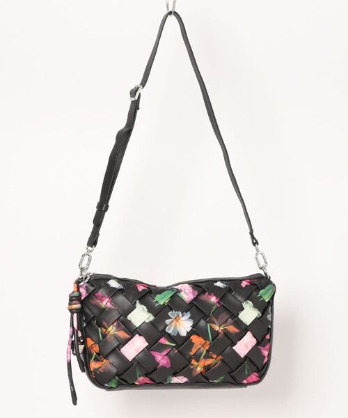 新品 デシグアル ショルダーバッグ ハンドバッグ バッグ 花柄 刺繍 ブラック Desigual ハンドバッグ 花柄 ショルダーバッグ ブラック