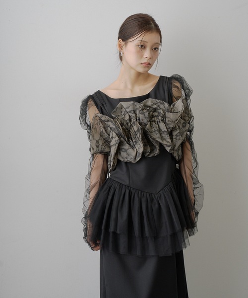 VIOLETTA／ウェーブフリルレースビスチェ 完売品 VIOLETTA（ヴィオレッタ） ウェーブフリルレースビスチェ レディース