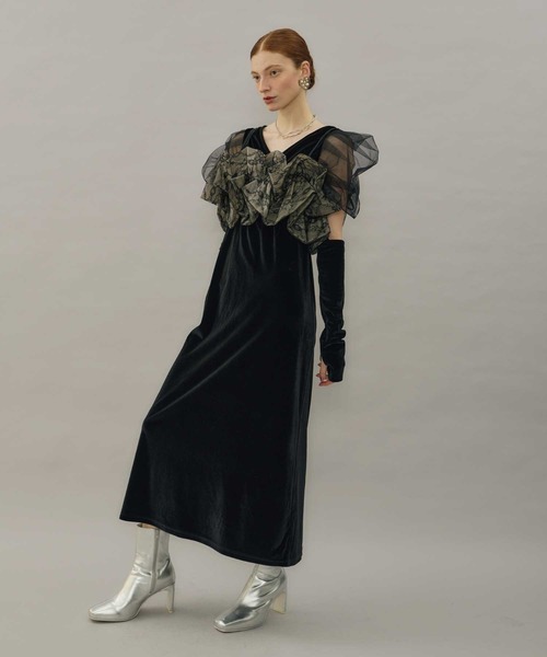 VIOLETTA（ヴィオレッタ） ウェーブフリルレースビスチェ レディース