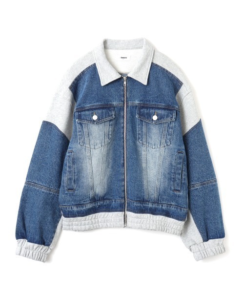 atmos girls コート アウター atmos pink Denim Docking Jacket