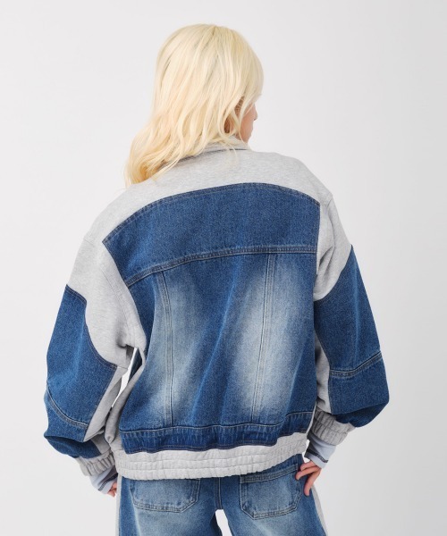 atmos girls コート アウター atmos pink Denim Docking Jacket 