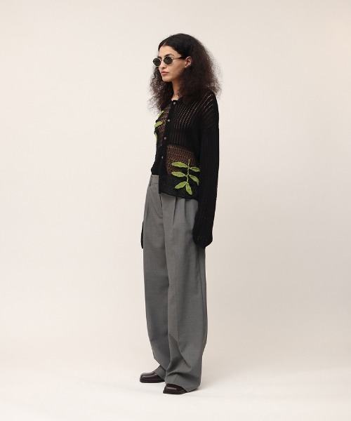 leinwande カーディガン Olive Crochet Shirts レディース