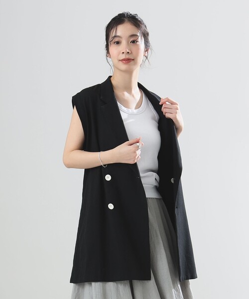 ベスト ジレ AK+1 / ベルテッド ジレ レディース Demi-Luxe BEAMS ベスト ジレ AK+1 / ベルテッド レディース