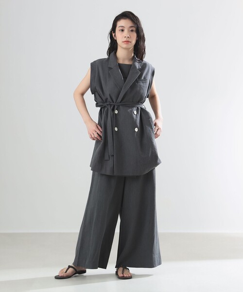 ベスト ジレ AK+1 / ベルテッド ジレ レディース Demi-Luxe BEAMS ベスト ジレ AK+1 / ベルテッド レディース