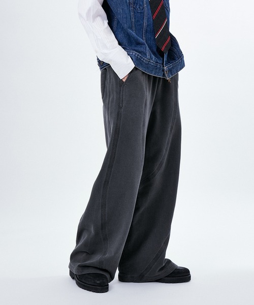 M TO R パンツ STITCH SWEAT WIDE PANTS レディース メンズ