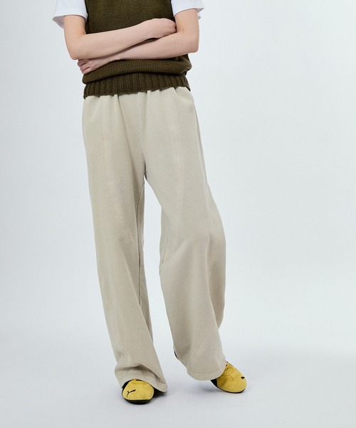 M TO R（ムウトアール） パンツ STITCH SWEAT WIDE PANTS レディース