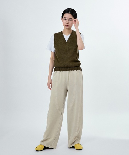 M TO R（ムウトアール） パンツ STITCH SWEAT WIDE PANTS レディース