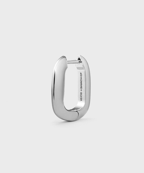 4℃ HOMME+（ヨンドシーオムプラス） ピアス シルバー フープ ピアス