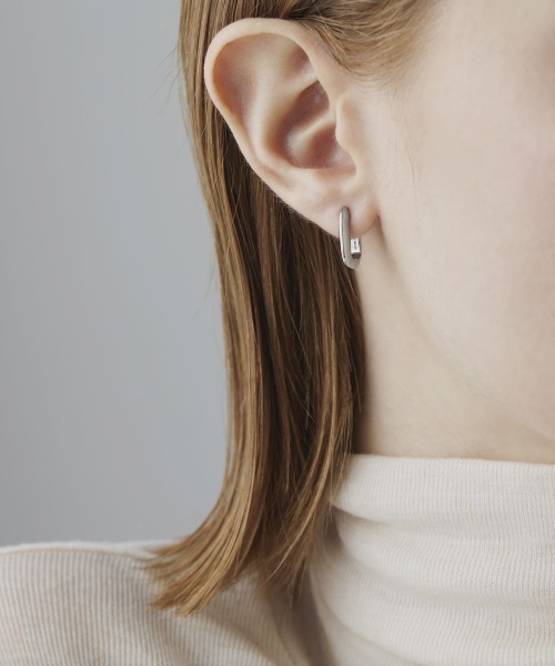 4℃ HOMME+（ヨンドシーオムプラス） ピアス シルバー フープ ピアス