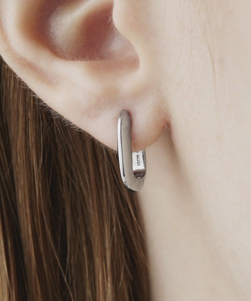 4℃ HOMME+（ヨンドシーオムプラス） ピアス シルバー フープ ピアス