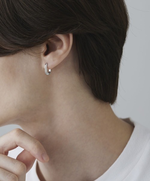NEIGHBORHOOD シルバー フープピアス 片耳用 4℃ HOMME+（ヨンドシーオムプラス） ピアス シルバー フープ ピアス