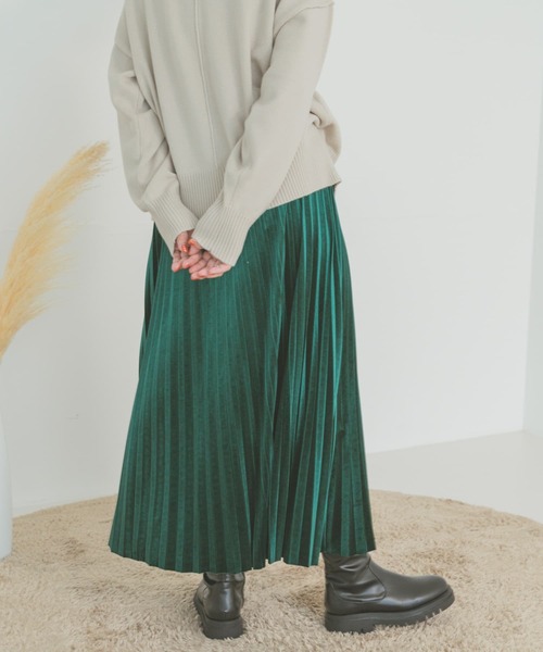 「ITEMS URBANRESEARCH」 プリーツスカート FREE ライトベージュ レディース_画像4