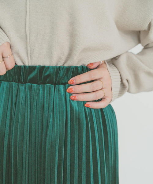 「ITEMS URBANRESEARCH」 プリーツスカート FREE ライトベージュ レディース_画像8