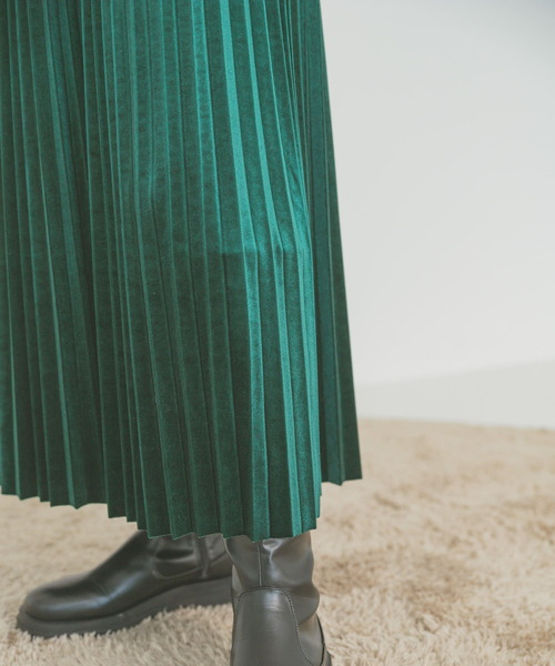 「ITEMS URBANRESEARCH」 プリーツスカート FREE ライトベージュ レディース_画像9