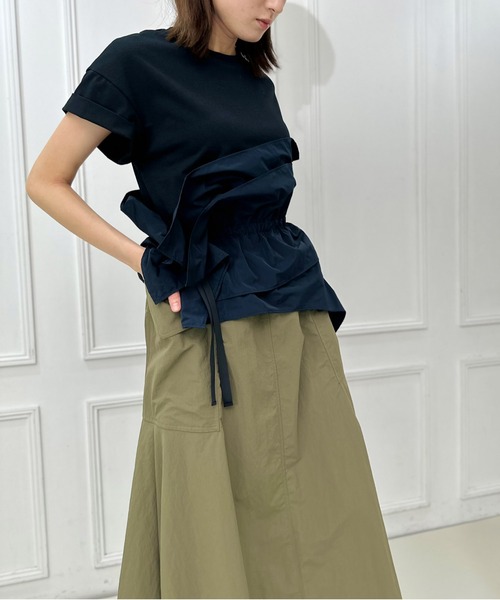 AVIE ワンピース カバーデザインミリタリーカットワンピース