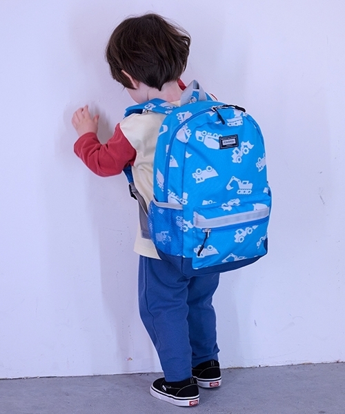 【一部予約販売中】 kladskap リュック 働く車総柄リュック キッズ 子供 男の子 バッグ