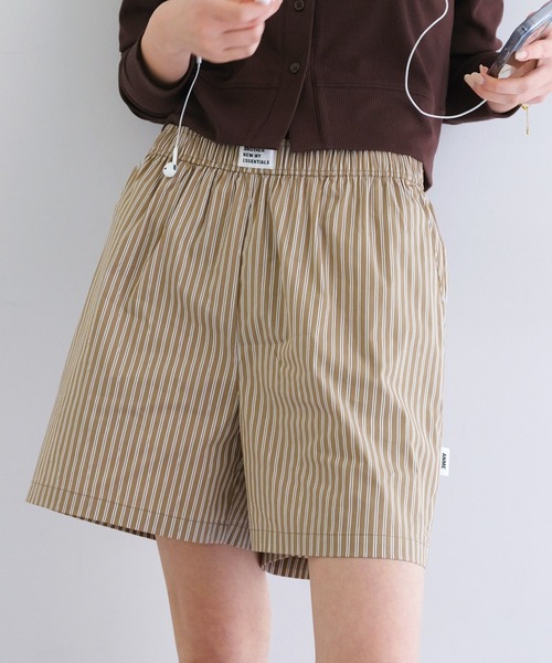 ANME パンツ 「新色追加」ストライプイージーショートパンツ