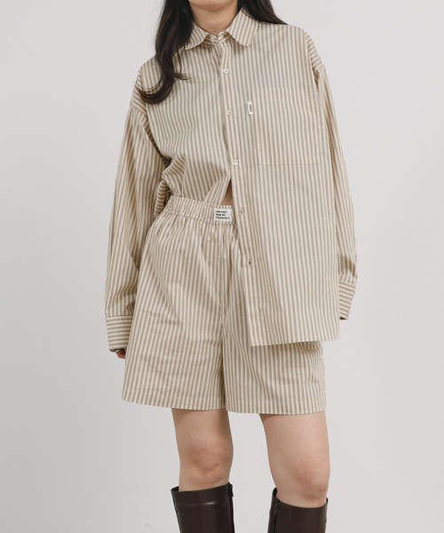 ANME パンツ 「新色追加」ストライプイージーショートパンツ