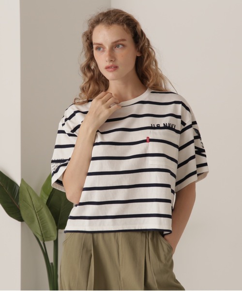 AVIREX tシャツ NAVAL POCKET SHORT T-SHIRT/ネイバルポケット