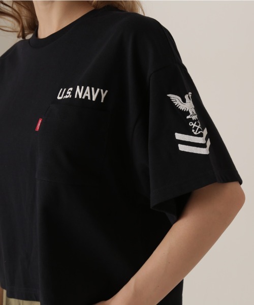 tシャツ NAVAL POCKET SHORT T-SHIRT/ネイバルポケット ショートティーシャツ レディース NAVAL POCKET SHORT T-SHIRT/ネイバルポケット ショートティー