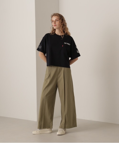 tシャツ NAVAL POCKET SHORT T-SHIRT/ネイバルポケット ショートティーシャツ レディース AVIREX tシャツ NAVAL POCKET SHORT T-SHIRT/ネイバルポケット