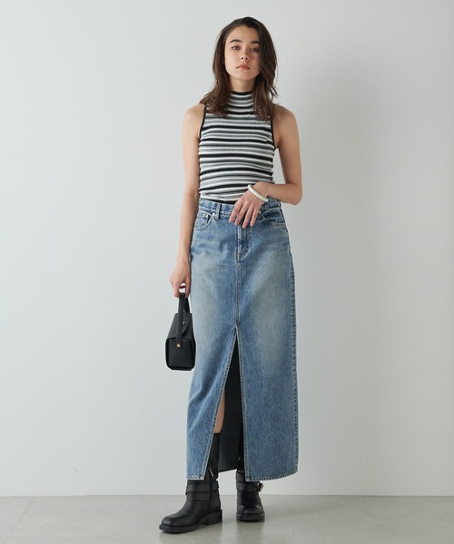 【Whim Gazette】デニムロングスカート size(38) Whim Gazette】デニムロングスカート 38サックスブルー