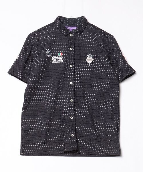 ビームスゴルフ半袖シャツ BEAMS GOLF ビームスゴルフ 半袖シャツ チェック柄 ネイビー系 S