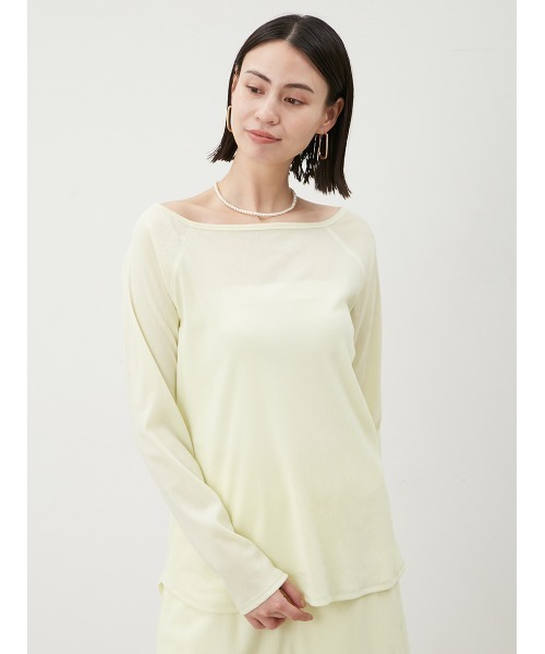 Mila Owen tシャツ 「セットアップ対応」フロッキーベロアボート