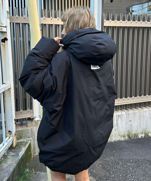 チャオパニック Aラインノーカラーダウンコート　ブラック　ciaopanic チャオパニック Aラインノーカラーダウンコート ブラック ciaopanic