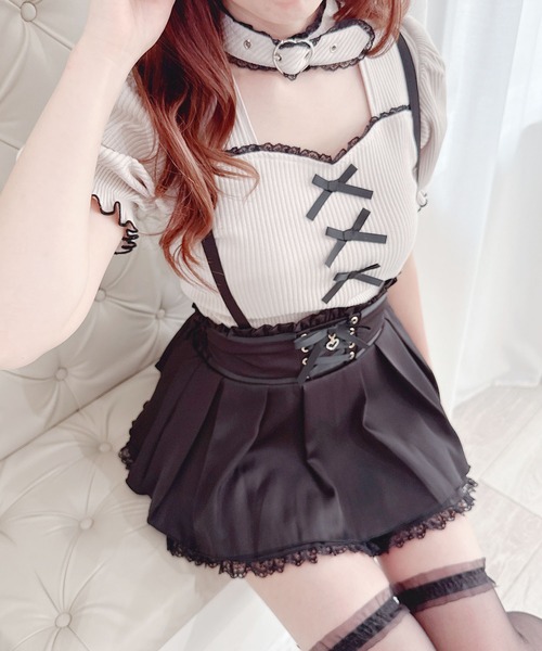 MA*RS（マーズ） tシャツ 半袖 ハートベルト付きテレコトップス