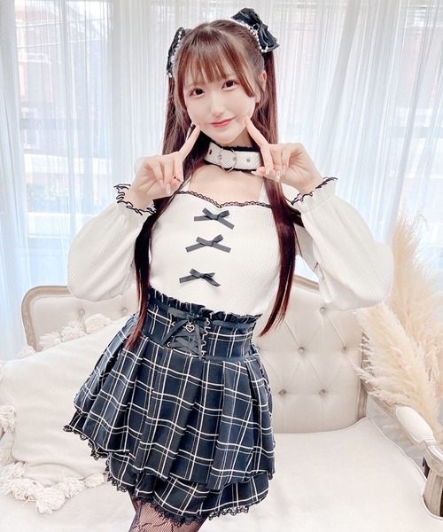 MA*RS（マーズ） tシャツ 半袖 ハートベルト付きテレコトップス