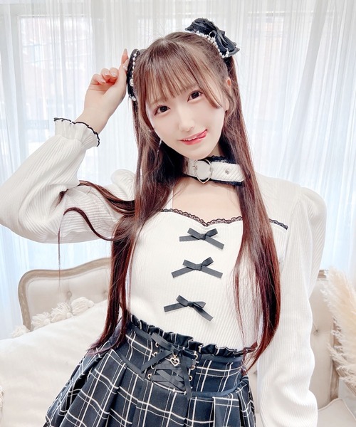 MA*RS（マーズ） tシャツ 半袖 ハートベルト付きテレコトップス