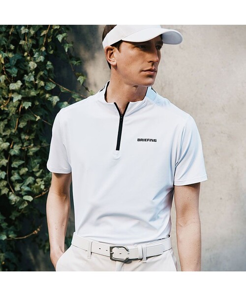 BRIEFING tシャツ MEN'S NECK LOGO HALFZIP SHIRT メンズ