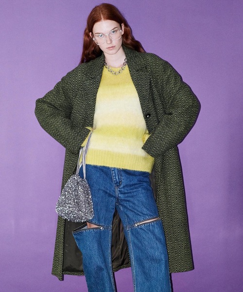 Maison Specialグリーン チェスターコート MAISON SPECIAL（メゾンスペシャル） コート チェスターコート